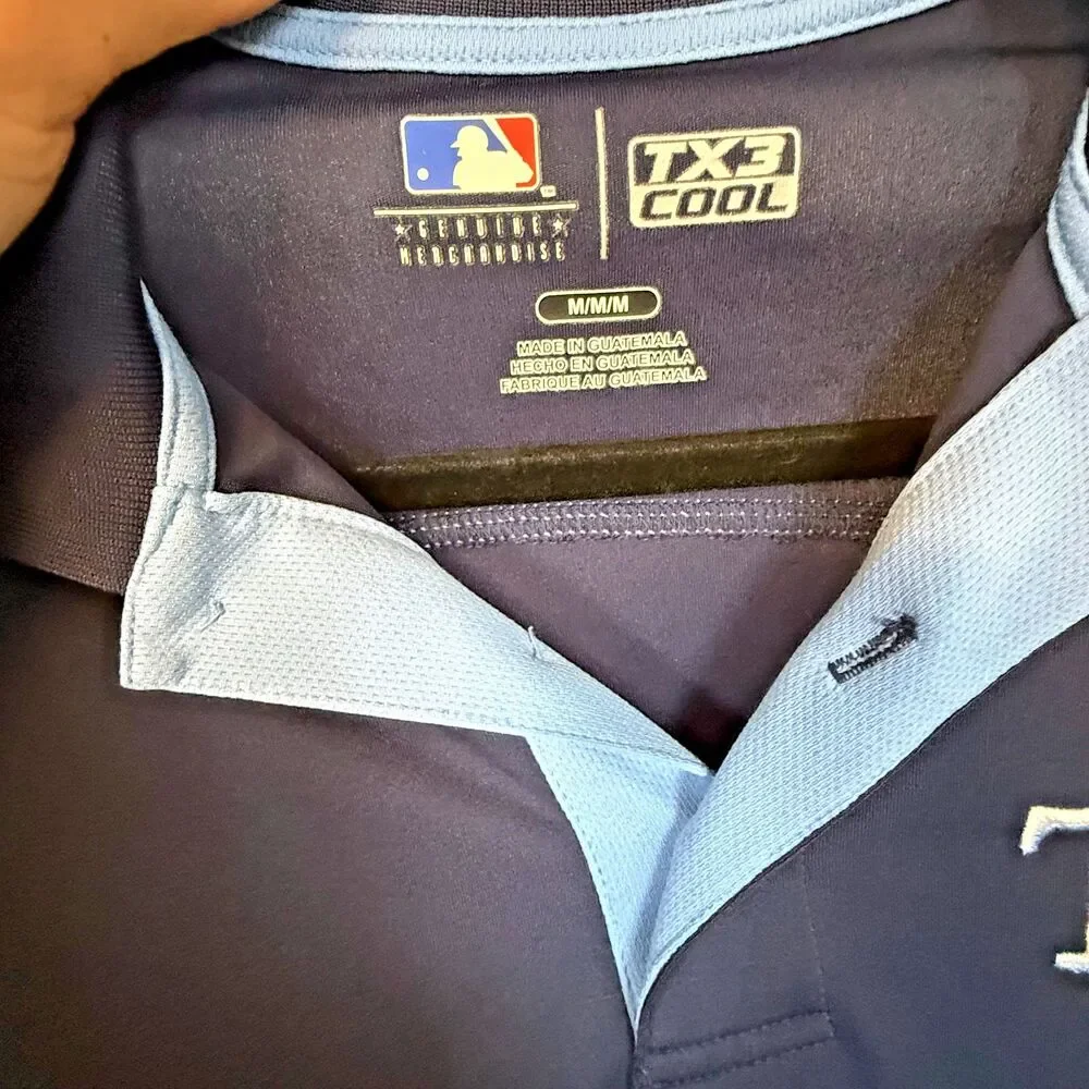 MLB Genuine Merchandise Tampa Bay Rays Polo (TX3 Cool) Size Medium